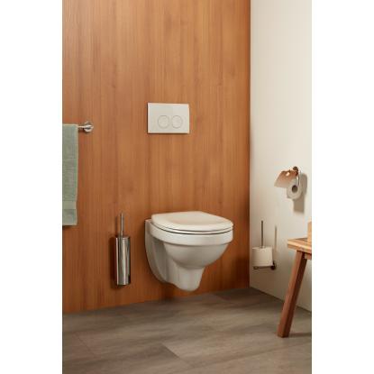 Haceka Kosmos toiletrulleholder med cover, krom