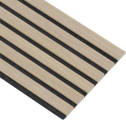 I-Wood Basic Original akustikpanel, hvid olieret, sort filt og lys kerne, egefiner, 16 x 300 mm 
