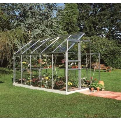Halls Popular 106 drivhus 6,2 m², alu, 3 mm hærdet glas