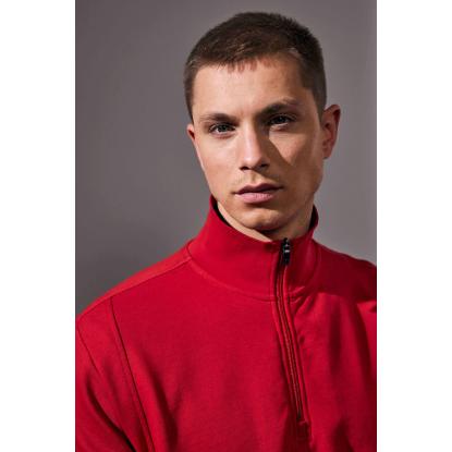 ID 0603 sweatshirt med lynlås, rød