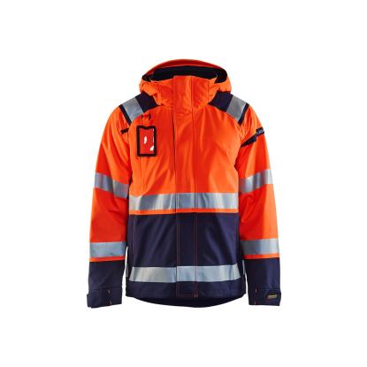 Blåkläder 4987 high vis skaljakke, hi-vis orange/marineblå