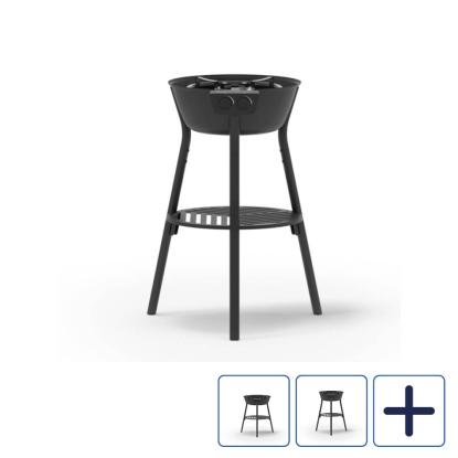 Muurikka gasbrænder med stativ, sort