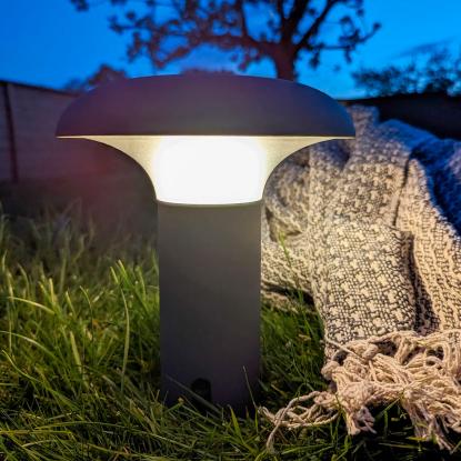 Lampe, genopladelig, grå