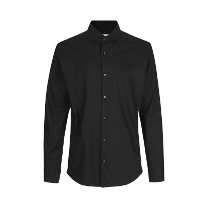 Seven Seas SS8 Fine Twill skjorte, modern, sort