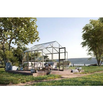 KGT Ortasia III drivhus, antracitgrå, 9,59 m²
