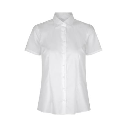 Seven Seas S721 Fine Twill skjorte med korte ærmer, modern, dame, hvid