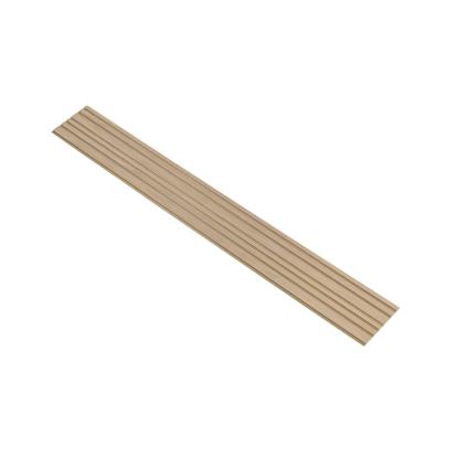 I-Wood Medio+ Mixed akustikpanel, ubehandlet natur, brun filt og lys kerne, egefiner, 16 x 300 mm