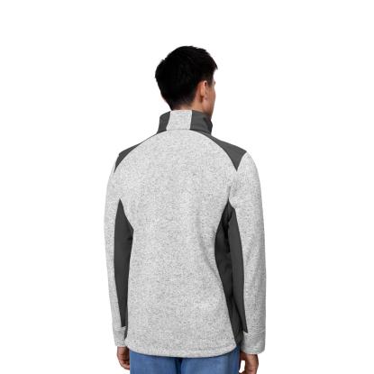 ID 0850 cardigan, strikfleece, grå melange