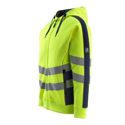 MASCOT SAFE SUPREME Corby hættetrøje med lynlås, hi-vis gul/mørk marine