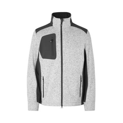ID 0850 cardigan, strikfleece, grå melange