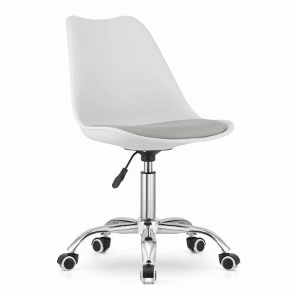 Alba kontorstol, ergonomisk, hvid/grå