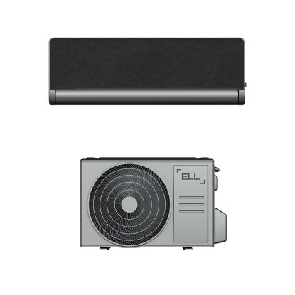 ELL Front varmepumpe, op til 110 m2, 12 kW, scop 4,6, dark/black