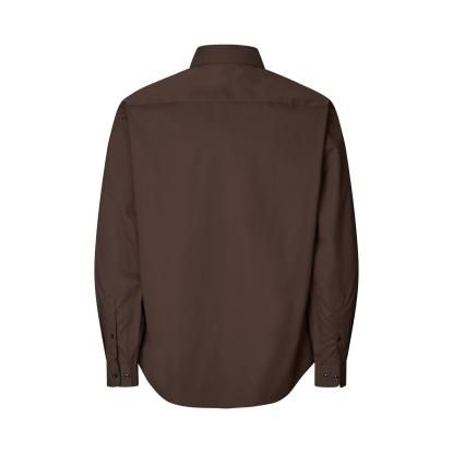 Seven Seas S66 Poplin skjorte med stretch, mocca