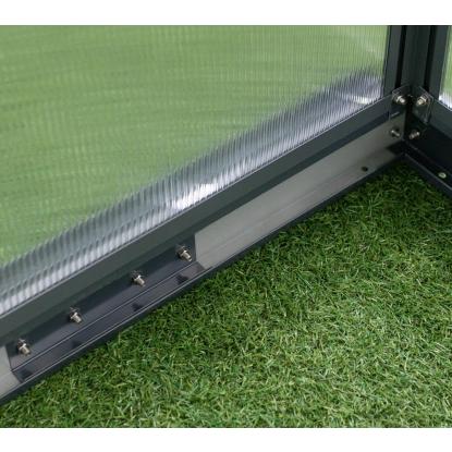 Westmann Flora 610 drivhus, aluminium/polycarbonat, antracitgrå - 5,99 m²