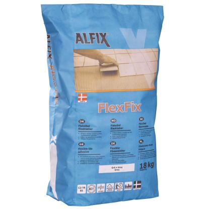 Alfix Flex Fix fliseklæber, grå - 18 kg