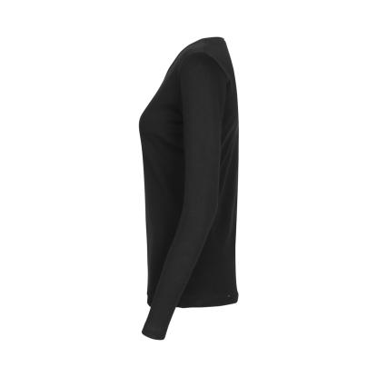 ID 0509 Interlock T-shirt med lange ærmer, dame, sort