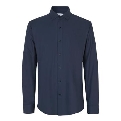 Seven Seas S50 hybridskjorte, modern, navy