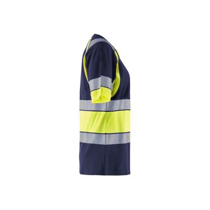 Blåkläder 3410 dame high vis t-shirt, marineblå/hi-vis gul