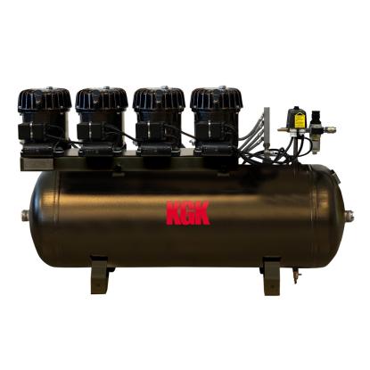 KGK olieholdig kompressor, 8 bar, 4 x 0,5 HK, 200 liter