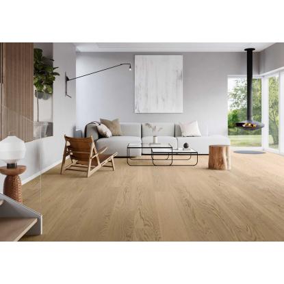Moland Super Eg Wideplank Design Avon White Oak plankegulv, hvid matlak