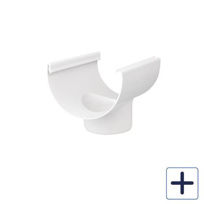 Plastmo tudstykke, PVC, hvid