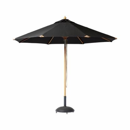 Cinas Pomino parasol, sort, olefin, Ø3,3 meter