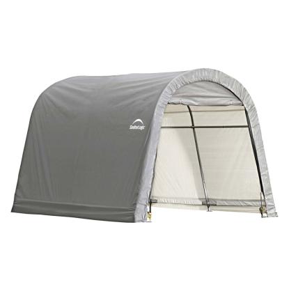 ShelterLogic Shed-in-a-Box Round Top teltgarage, grå - 9 m²
