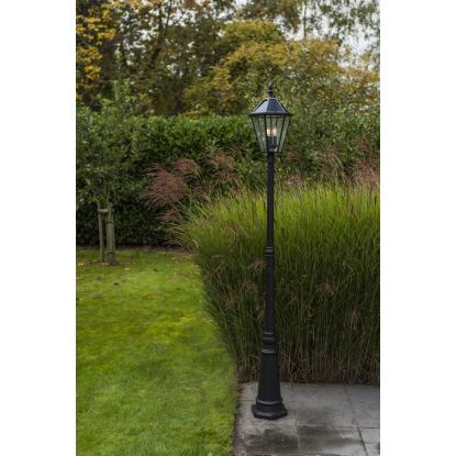 LUTEC LONDON LED lygtepæl med solceller og sensor, 227 cm, E12, IP44, mat rust