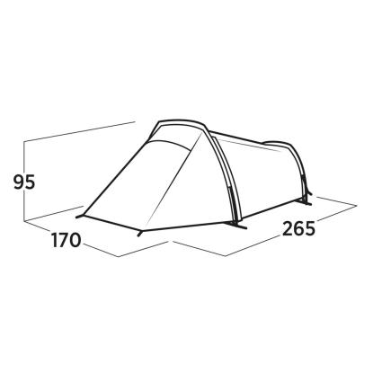 easy camp Sarek 2 tunneltelt til 2 personer, mørkegrøn