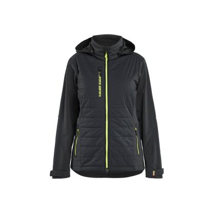 Blåkläder 4733 dame hybridjakke, sort/hi-vis gul