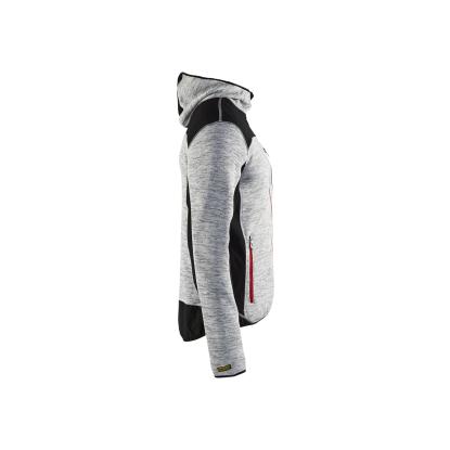 Blåkläder 4930 strikket jakke med softshell, gråmeleret/sort