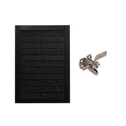 Frøslev FT systemhegn låge til 150 cm hegn, klink, 90 x 136 cm, profil 2902, klasse A/B, færdigsamlet, sort fyr
