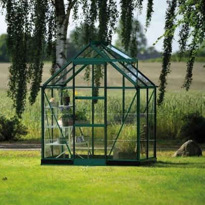 Halls Icon 6 drivhus 2,5 m², grøn, 3 mm glas