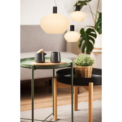 Aneta Bell pendel, Ø15 cm, hvid/sort