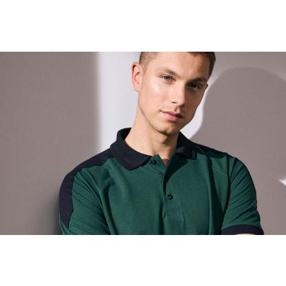 ID PRO Wear 0322 poloshirt med kontrast, flaskegrøn