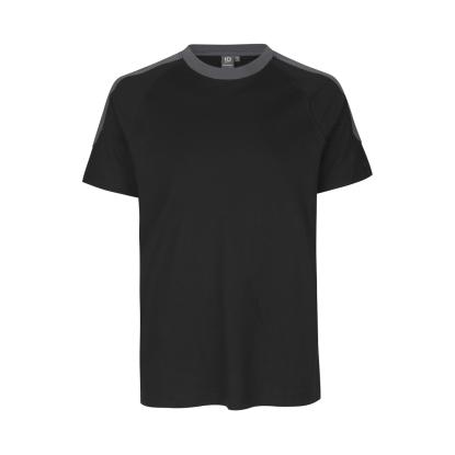ID PRO Wear 0302 T-shirt med kontrast, sort