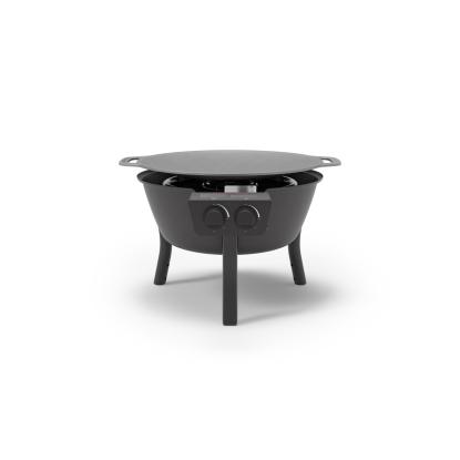 Muurikka Picnic gas stegepladesæt med korte ben, sort, Ø48 cm
