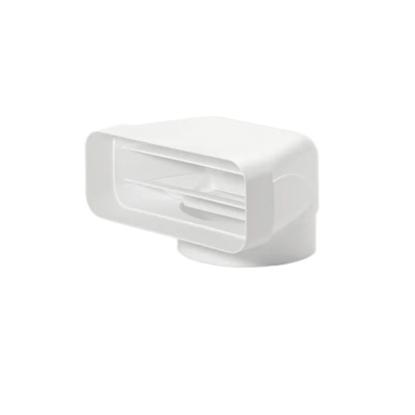 JG Nordic bøjning med flad til rund adapter, 90°, lav, 89 x 222/Ø150 mm