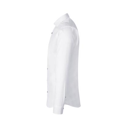Seven Seas S371 Fine Twill Contrast skjorte, slim, hvid