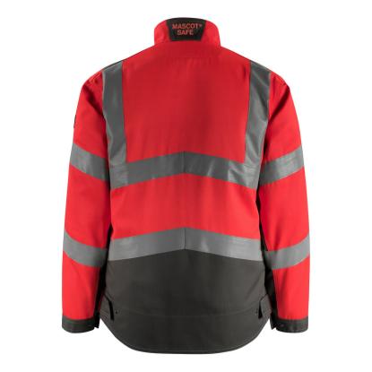 MASCOT SAFE SUPREME Oxford arbejdsjakke, hi-vis rød/mørk antracit