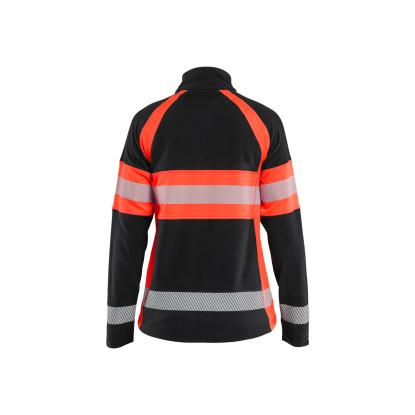Blåkläder 4718 dame microfleece jakke, sort/hi-vis rød