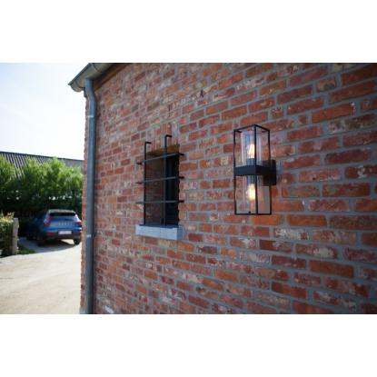 LUTEC FLAIR udendørs væglampe, H39,3 cm, 2 x E27, IP44, sort
