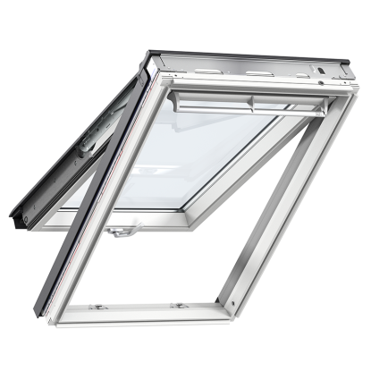 Velux tophængt ovenlysvindue GPL 2068 Hvidmalet træ indvendig