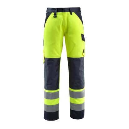 MASCOT SAFE LIGHT Maitland arbejdsbukser med knælommer, hi-vis gul/mørk marine