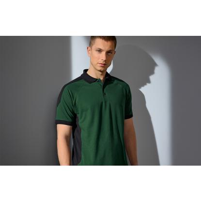 ID PRO Wear 0322 poloshirt med kontrast, flaskegrøn