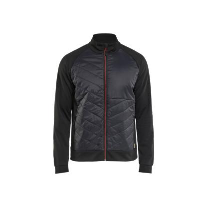 Blåkläder 3418 hybrid sweatshirt, sort/rød