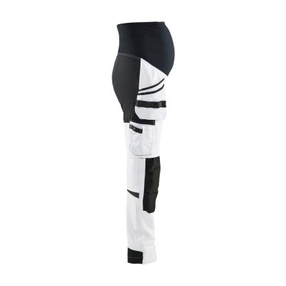 Blåkläder 7102 graviditets malerbuks zip-off, hvid/sort