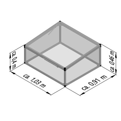 KGT mistbænk 100, aluminium, 103 x 91 x 46 cm