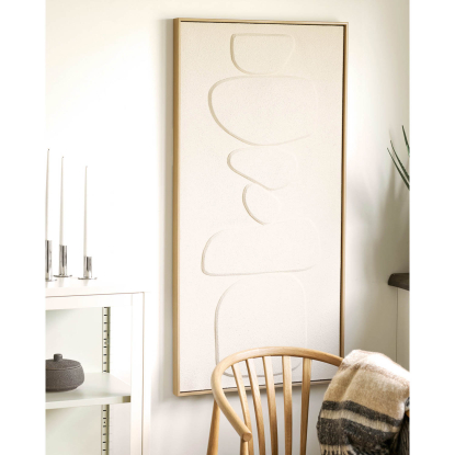 Victoria relief vægdekoration No. 1, beige, 60 x 120 cm
