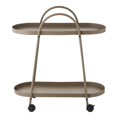 Empoli barvogn med to hylder, stål, brun, 60 cm